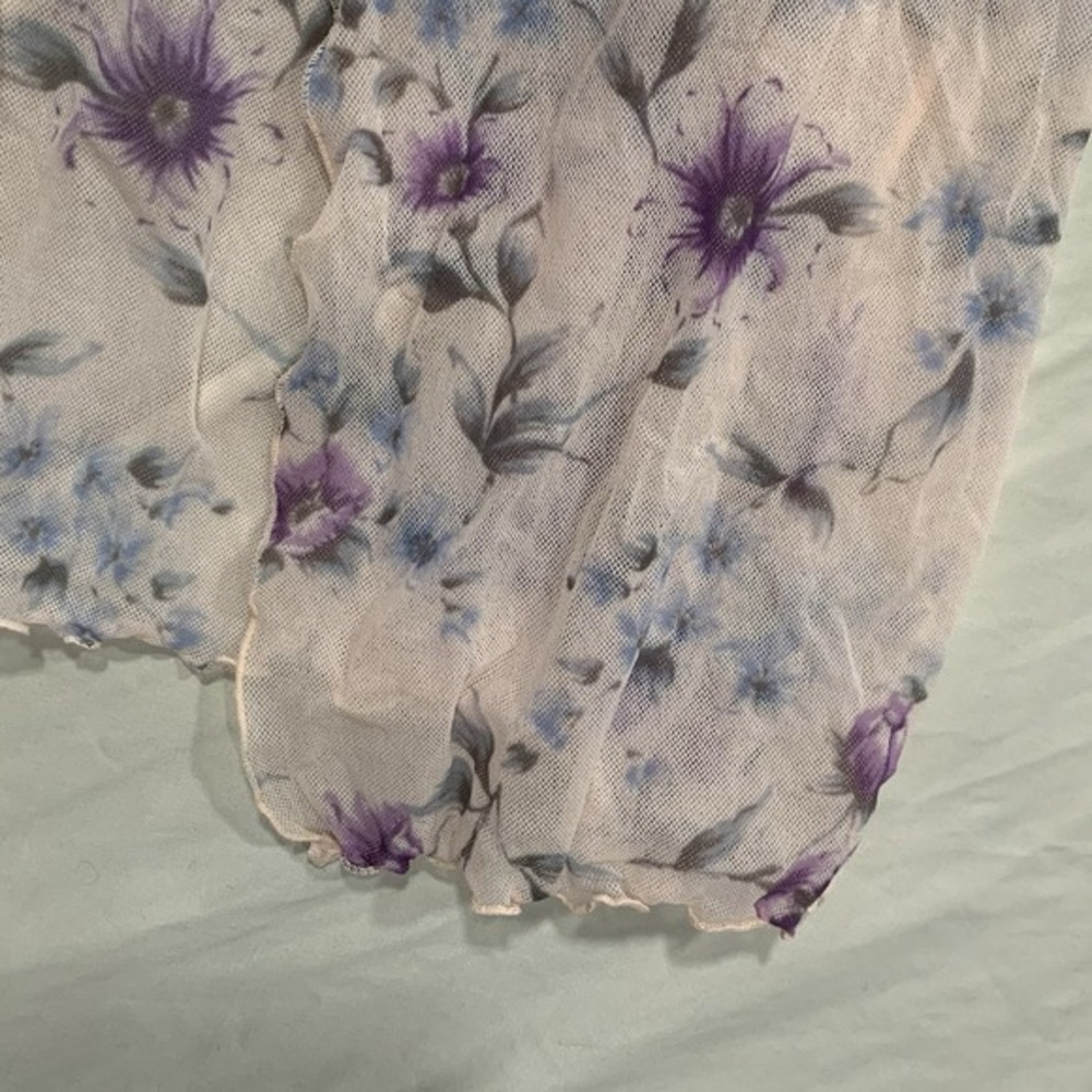 Vintage Victoria's Secret Floral Lace Babydoll Top M/L Y2K Cottagecore Lingerie - Picture 5 of 12